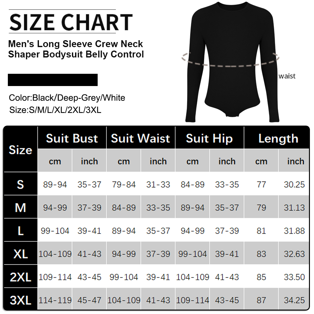 Mens Long Sleeve Bodysuit Full – Shapewear Bodysuit Firm recenzja i cena