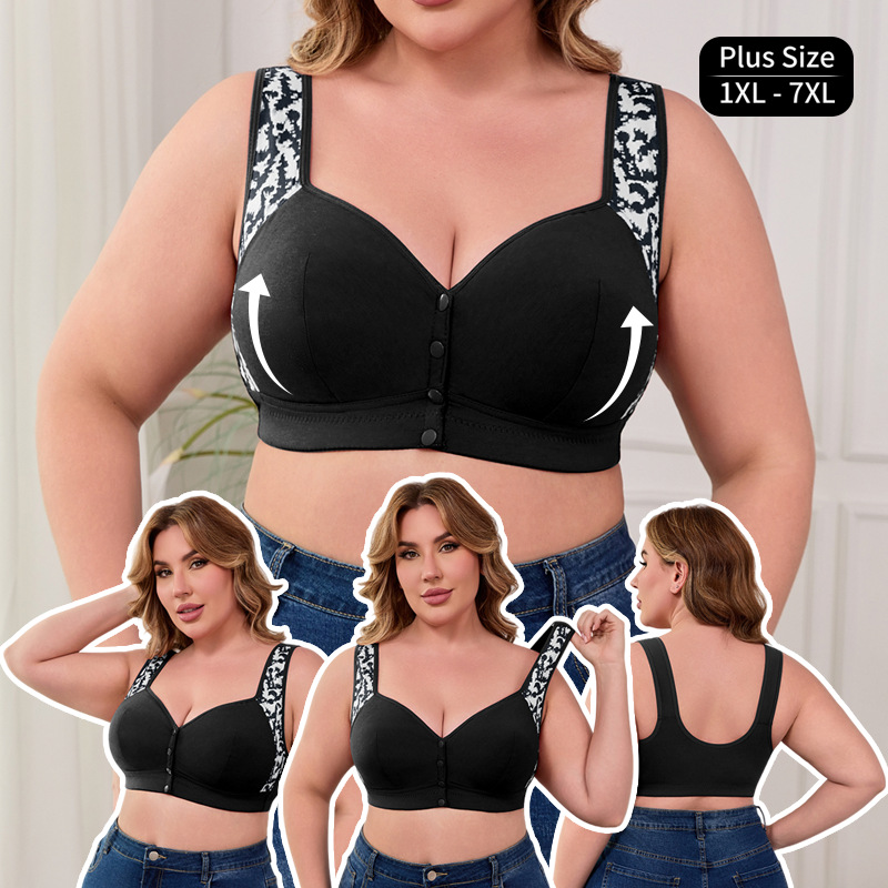 XL-7XL Plus Size Front Buckle  – Seamless Underwear Women recenzja i cena