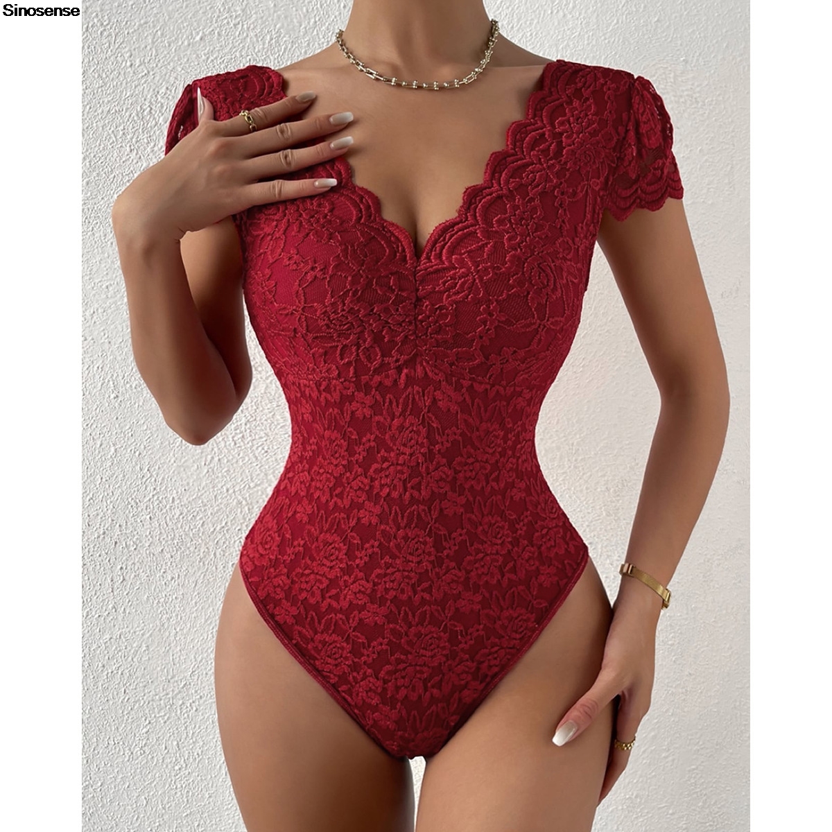 Womens Embroidery Floral Contr – Lace Teddy Lingerie recenzja i cena